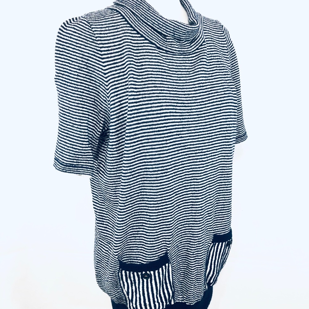 Moth Anthro Striped Margate Mock Neck Pullover M - Picture 2 of 8